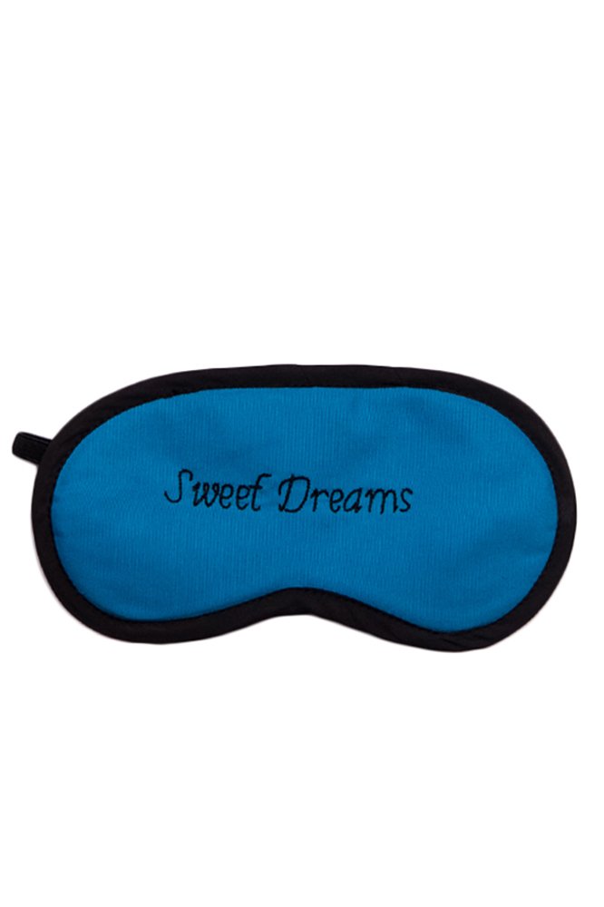 Sweet Dream Blue Sleep Eye Mask for Women & Men - Soft Comfortable Blindfold for Nighttime Relaxation, Travel & Nap - Light Blocking & Stress Relief