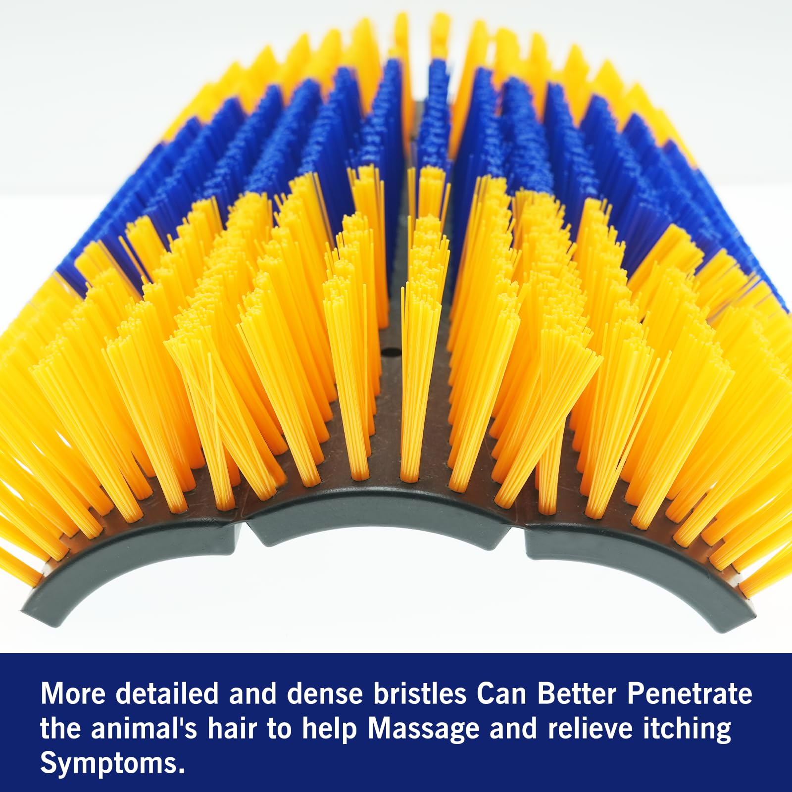 Upgraded Livestock Scratching Brush - Large Anti-Itch Massage Grooming Tool for Horses, Goats, Cattle, Cows, Sheep & Pigs (2-Pack) with 12 Screws | Perfect for Barns, Stables & Pasture Comfort