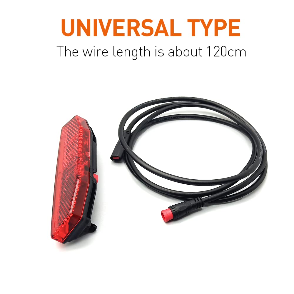 6V-60V Waterproof LED Ebike Tail Light for Night Riding Safety
