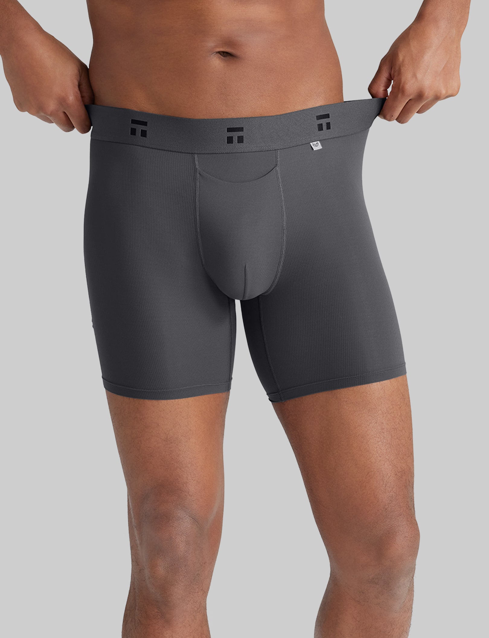 Breathable Air Mid-Length Boxer Briefs for Men - 6 Pack (3 Pairs) - Comfortable Underwear for Workout, Running & Daily Wear