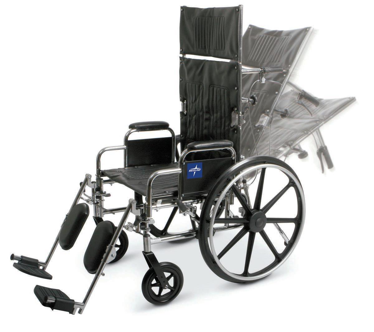 Excel Recliner Wheelchair with Removable Desk-Length Arms & Elevating Legrests - 18