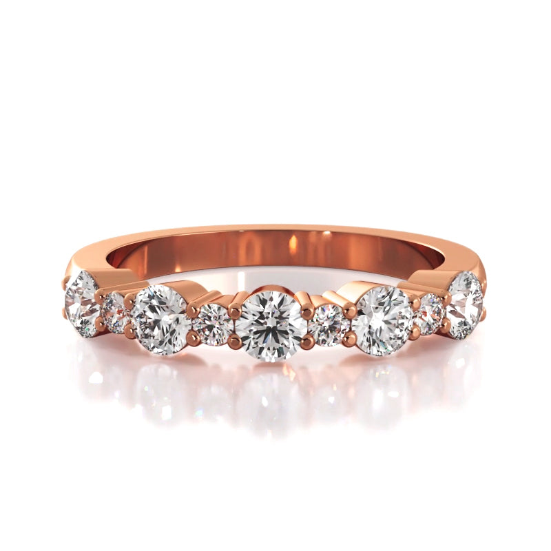 0.61 Carat Round Diamond Wedding Band for Women - Classic Solitaire Engagement Ring for Brides, Anniversaries & Special Occasions
