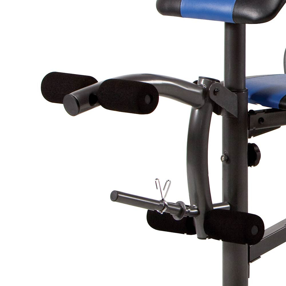 Marcy Standard Weight Bench with 80lb Weight Set - MWB 36780B - Home Gym Equipment for Strength Training & Muscle Building | Perfect for Home Workouts & Fitness Enthusiasts