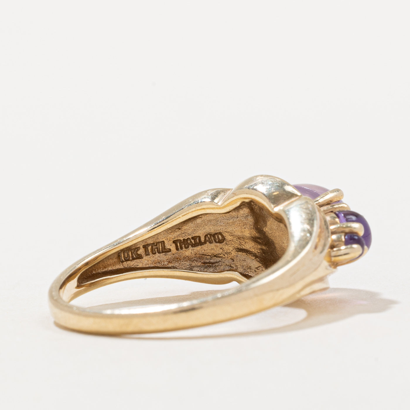 Lavender Chalcedony & Amethyst Cocktail Ring - 2.25ctw Gemstone Jewelry - Size 7.75 - Elegant Statement Ring for Women - Perfect for Evening Parties, Weddings & Special Occasions