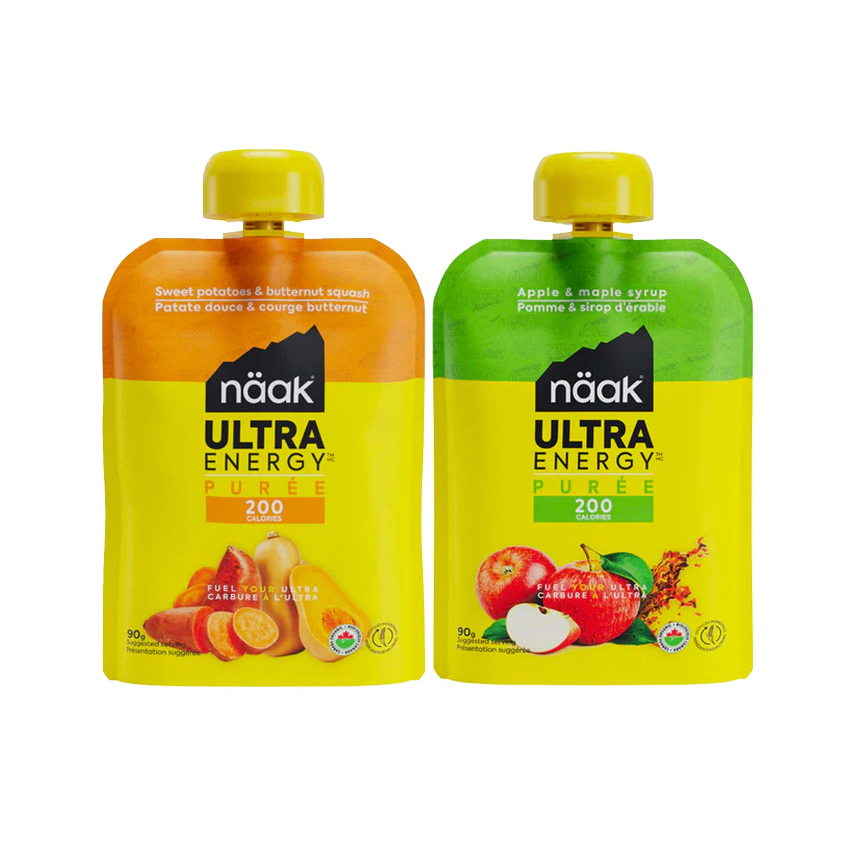 Naak Ultra Energy Puree - Organic Vegan Energy Gel for Runners & Athletes - Natural Electrolytes & Carbs for Endurance Sports, Hiking & Cycling