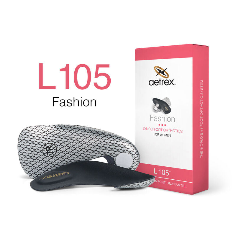 L105W Fashion Metatarsal Orthotic Insoles - Comfortable Arch Support for Flat Feet, Plantar Fasciitis Relief - Perfect for Running, Walking & Everyday Wear