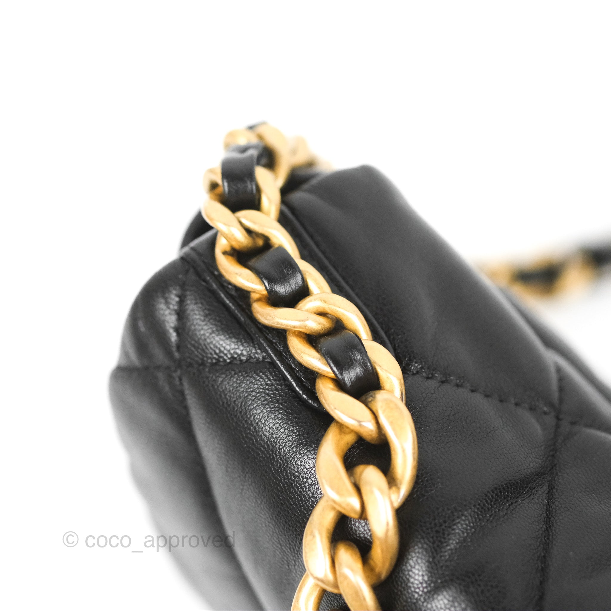 Chanel 19 Small Black Goatskin Mixed Hardware Handbag - Luxury Designer Crossbody Bag for Women | Perfect for Evening Events, Date Nights & Special Occasions