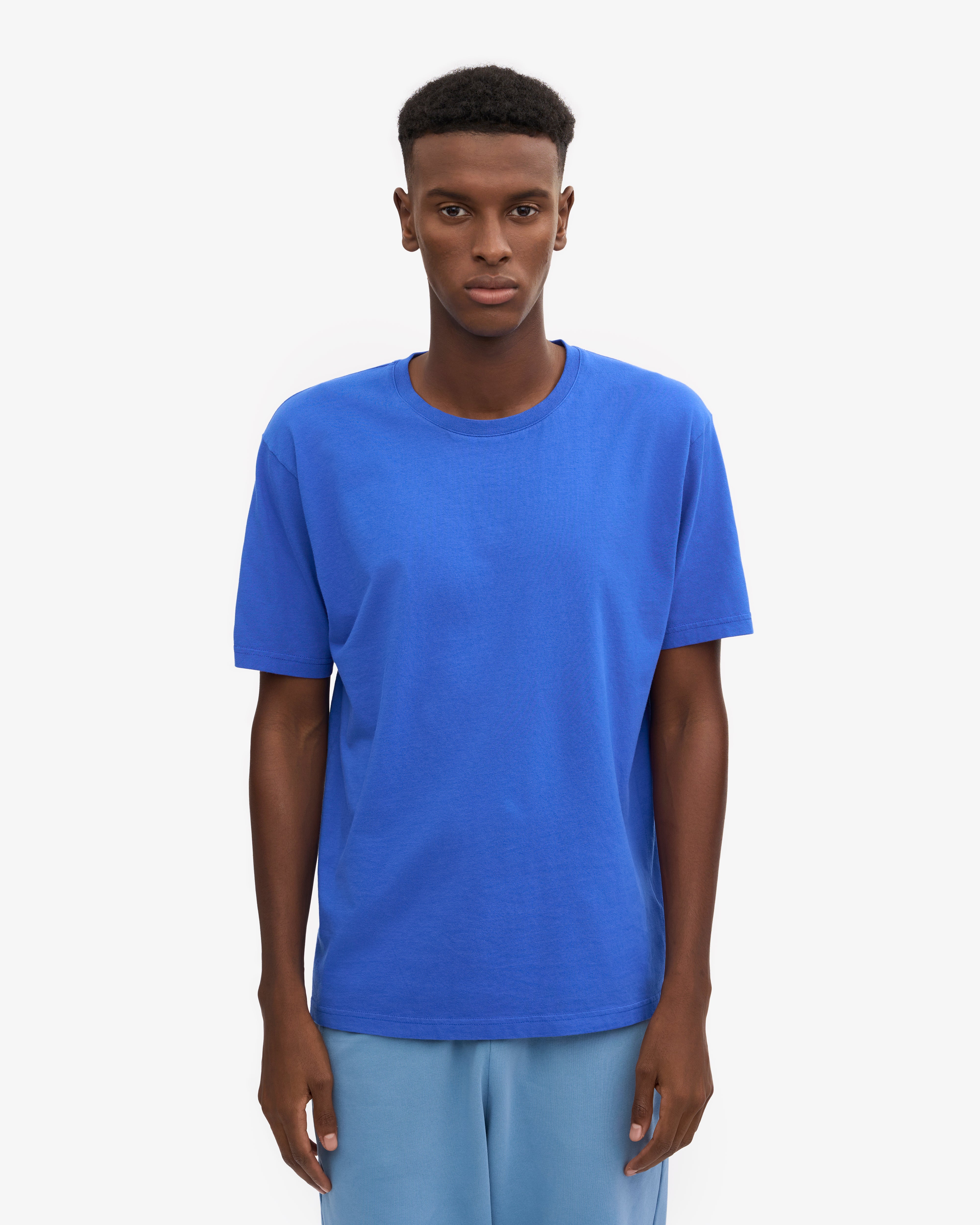 Oversized Organic Cotton T-Shirt for Women - Soft & Comfortable Sapphire Blue Tee - Perfect for Casual Wear, Loungewear & Everyday Outfits