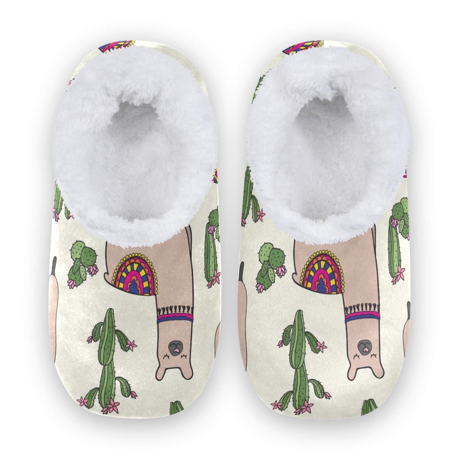 Cute Alpaca Slippers for Women - Cozy Indoor House Shoes for Home & Bedroom