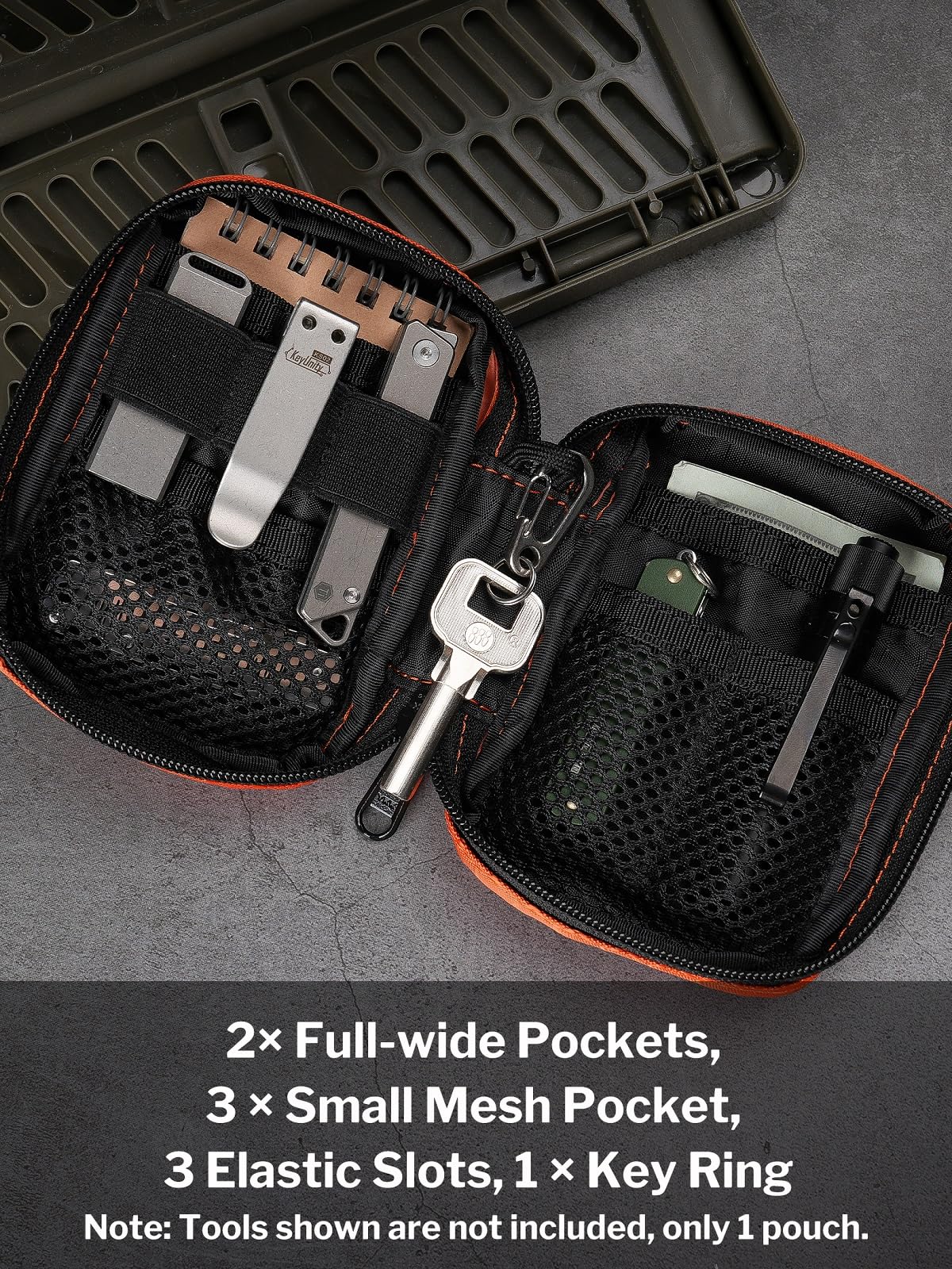 VIPERADE VE31 Mini EDC Pouch - Compact Tactical Pocket Organizer with Hook & Loop Closure for Camping, Bushcraft, Travel & Hiking - Perfect for Gear Storage, First Aid Kits & Everyday Carry Essentials
