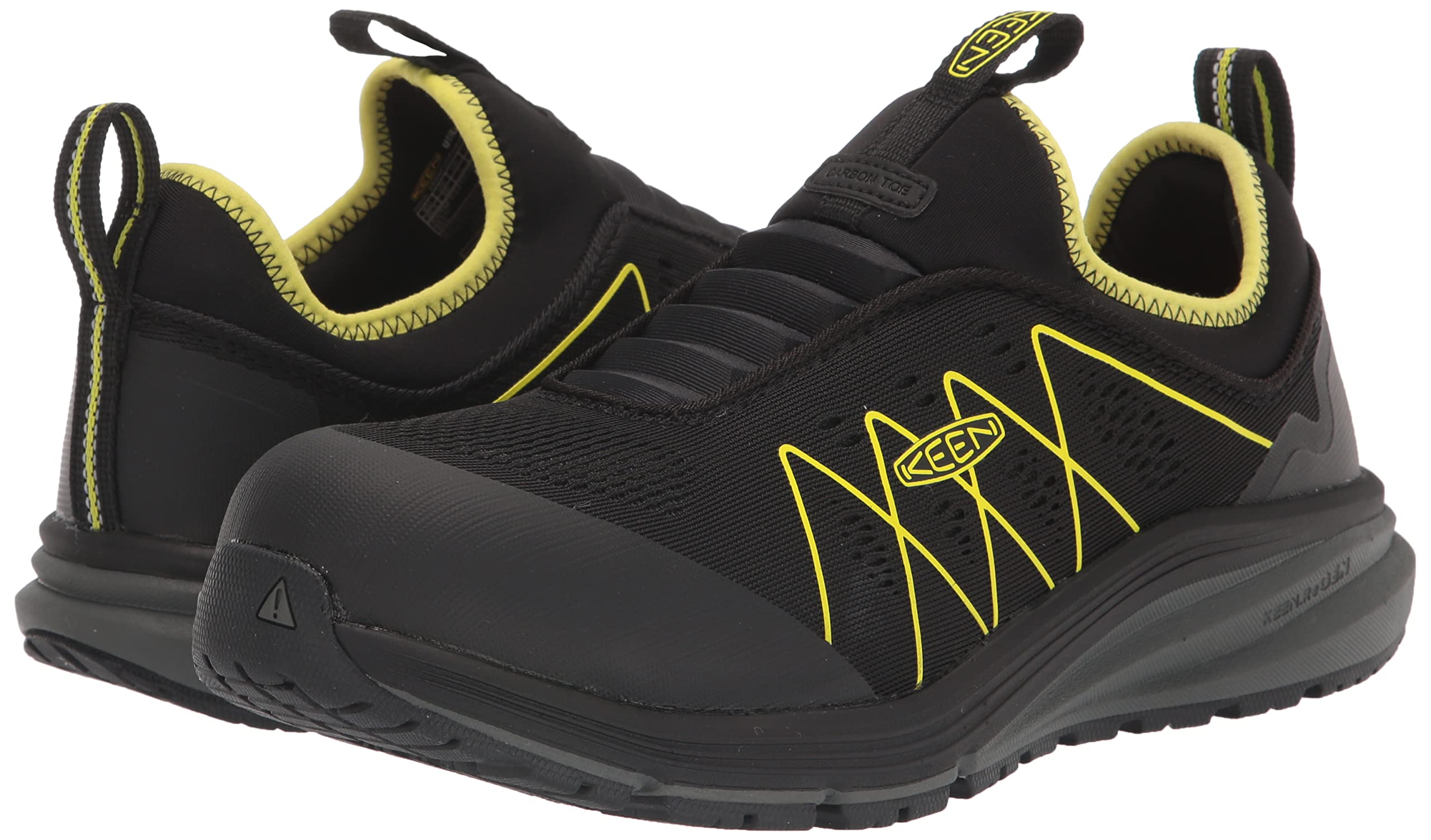 KEEN Utility Men's Vista Energy Low Composite Toe Slip-On Work Shoes - Lightweight & Durable for Construction, Warehouse & Industrial Safety Work