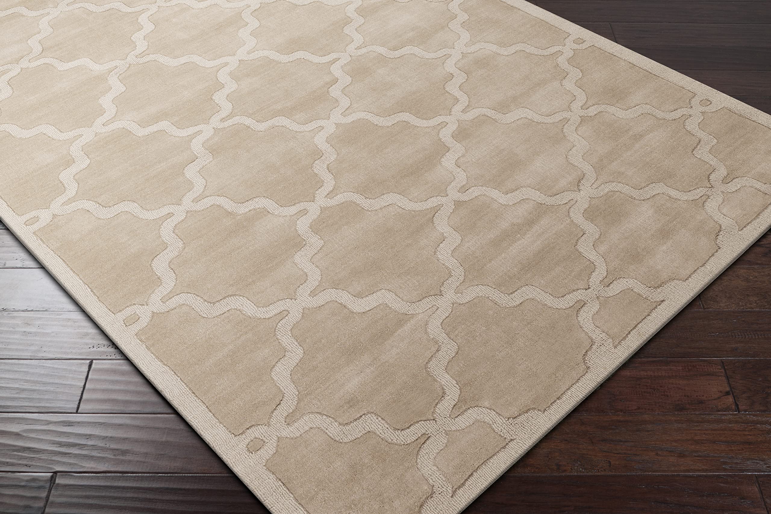 Mark&Day 4x6 Ermont Modern Khaki Wool Area Rug - Soft Living Room Carpet, Bedroom Rug, Kitchen Floor Mat - Perfect for Home Decor, Office & Dorm (4' x 6')