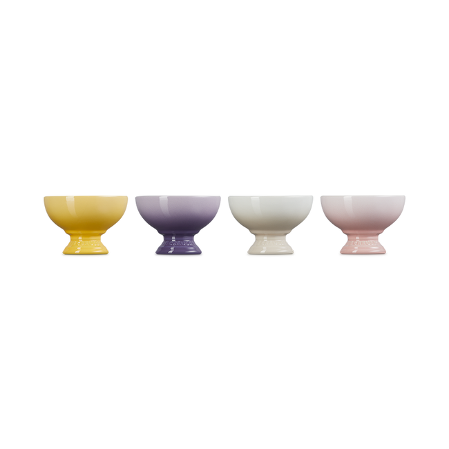 Le Creuset 4-Piece 250ML Ice Cream Cups Set - Durable Stoneware Dessert Bowls for Gelato, Sorbet & Parfaits - Perfect for Home Entertaining & Party Serving