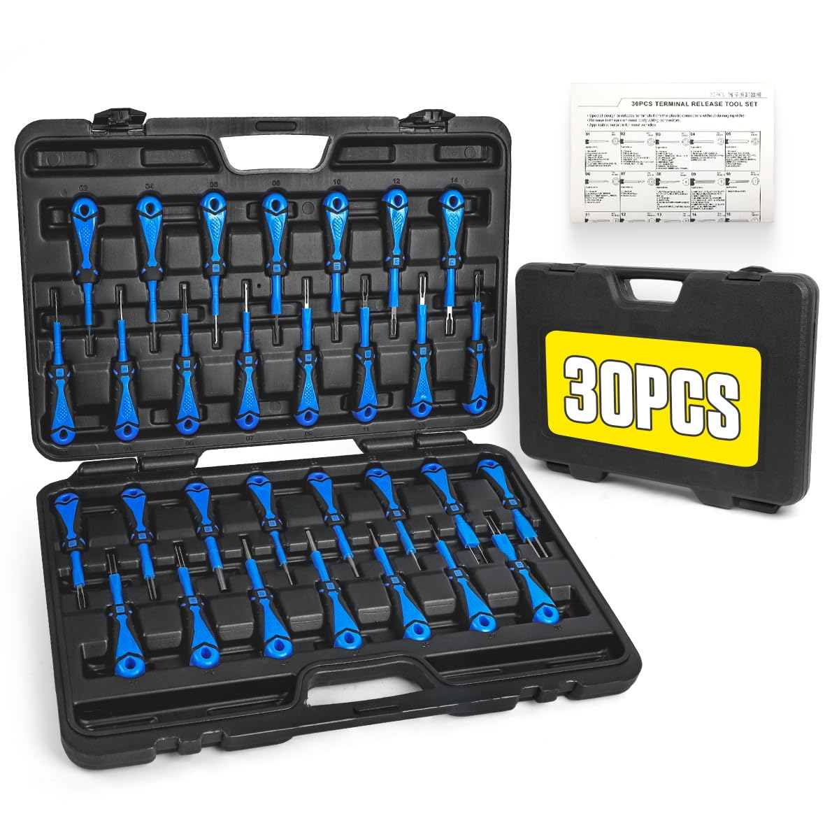 CMTOOL 30PCS Terminal Removal Tool Kit - Professional Automotive Electrical Pin Extractor & Depinning Tool Set for Car Wiring Repair | Ideal for Mechanics, DIY Auto Electrical Work & Vehicle Maintenance