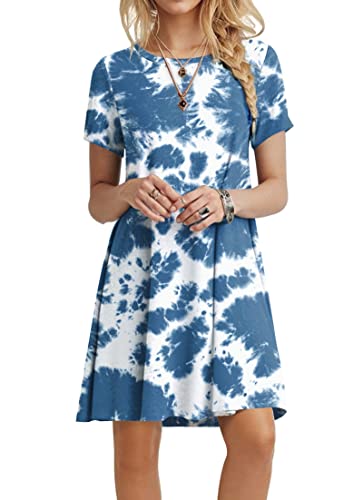 Crewneck Dress-colorful Blue