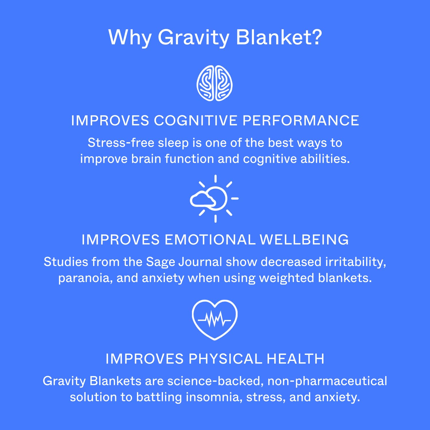 Upgraded Cooling Weighted Blanket for Adults - 15lbs Cerulean Blue Gravity Blanket, 48