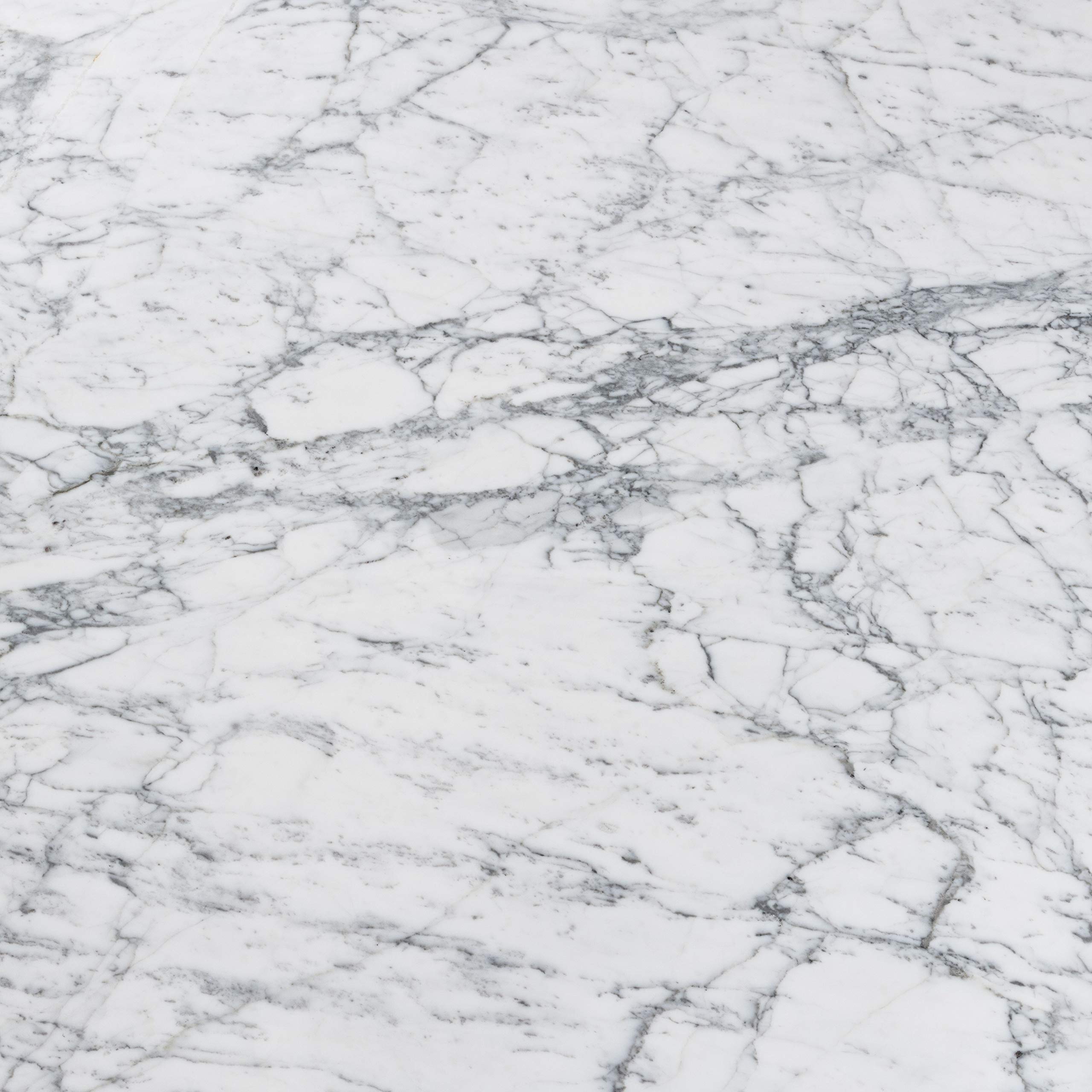 Italian Carrara White Marble Coffee Table with Oak Legs for Living Room