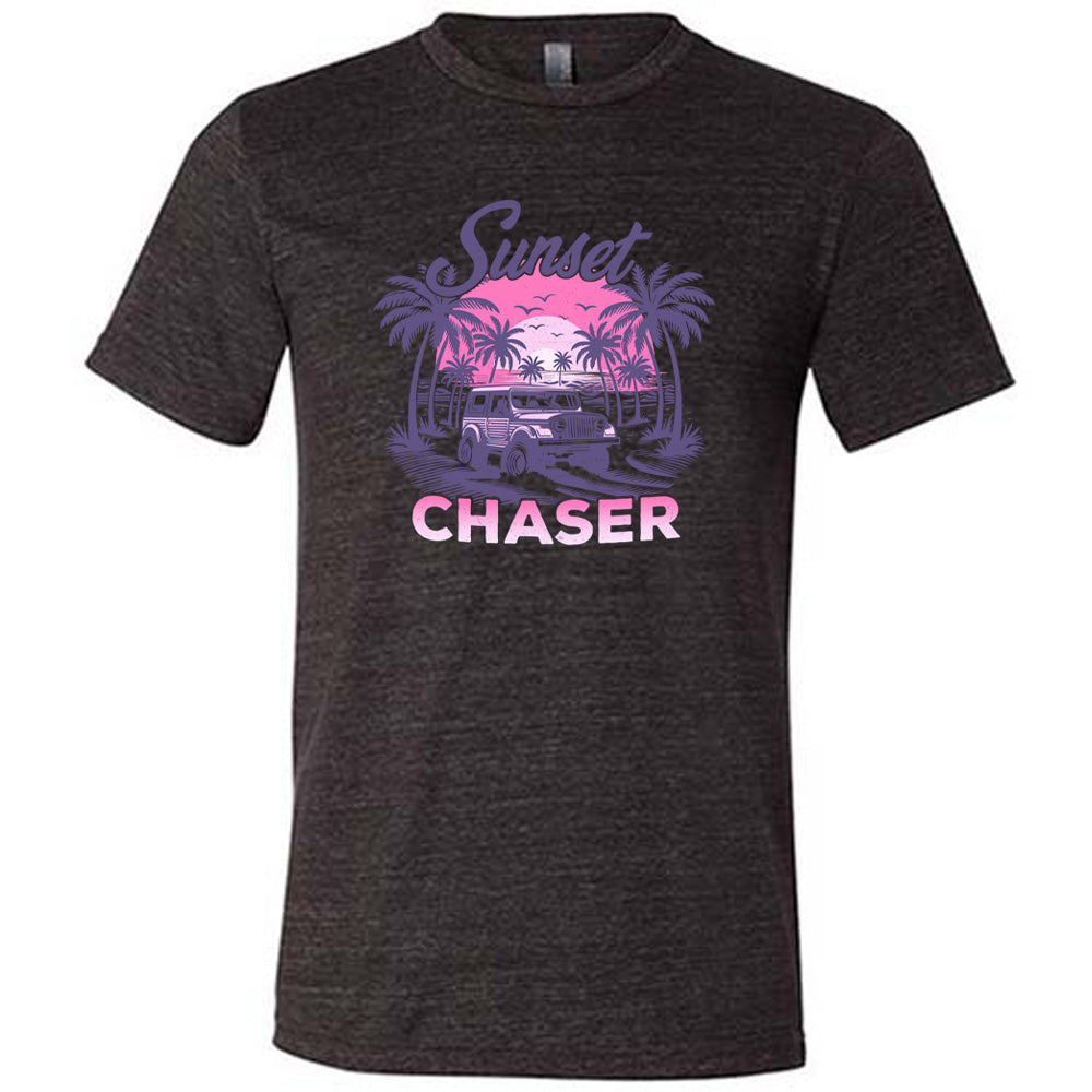 Sunset Chaser Graphic T-Shirt for Men & Women - Casual Unisex Tee for Beach Vacation, Music Festivals & Outdoor Adventures
