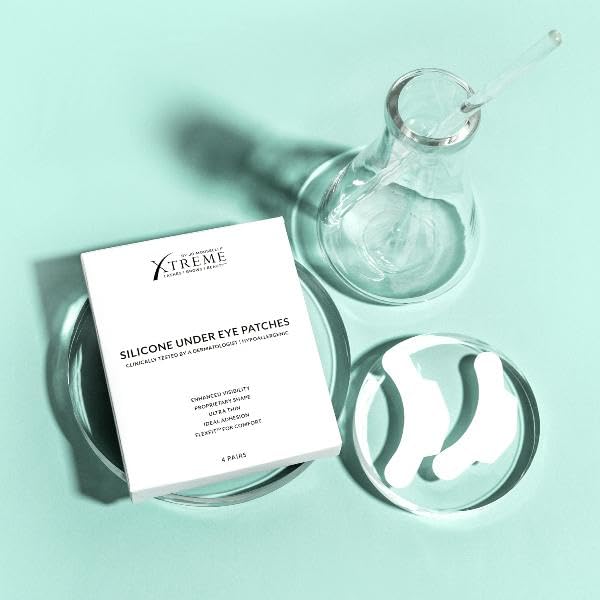 Xtreme Lasels Hypoallergenic Silicone Matte Under Eye Gel Patches - 50 Pairs for Dark Circles, Puffiness & Wrinkles | Hydrating Eye Treatment for Day & Night Use | Perfect for Travel, Work & Self-Care Routine