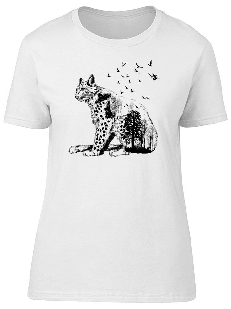 Smartprints Lynx Landscape Graphic T-Shirt for Men - Casual & Comfortable Cotton Tee for Outdoor Adventures, Travel, and Everyday Wear