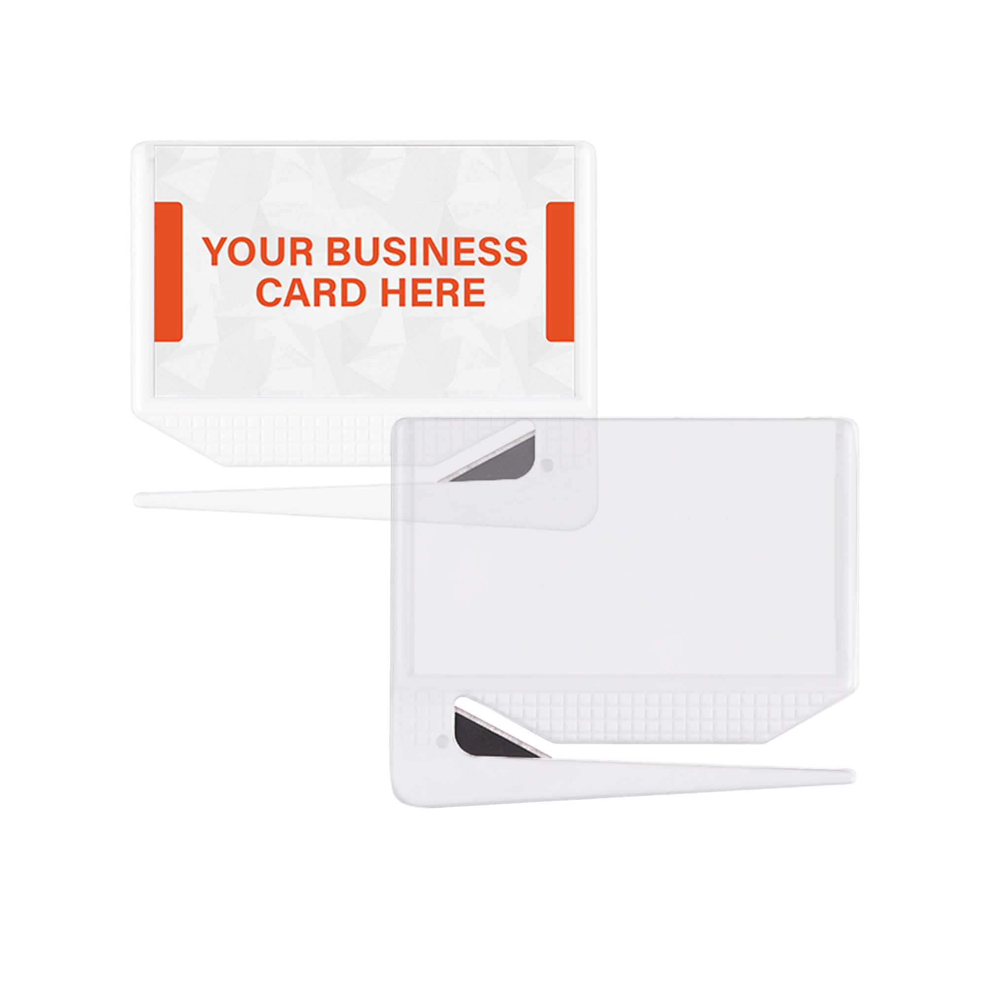 100 Pack Clear Business Card Letter Openers - Professional Desk Accessory with Card Insert Slot | Perfect Promotional Gift for Offices, Corporate Events & Business Meetings