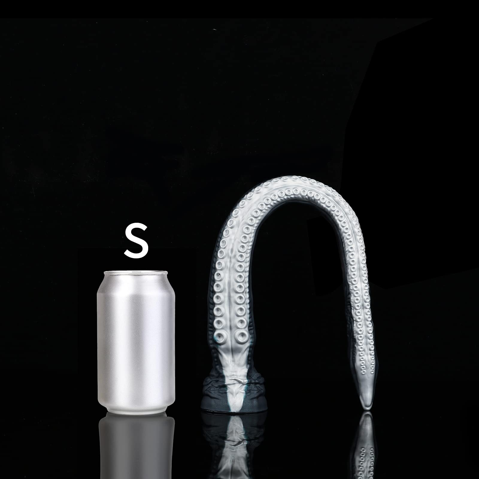Nothosaur Abyss II 17.7 Inch Fantasy Tentacle Dildo - 1.6 Inch Wide Anal Depth Probe Trainer - Soft Platinum Silicone Butt Plug with Suction Cup - Handmade Adult Toy in Catalina Blue - Perfect for BDSM, Fantasy Play & Solo Pleasure