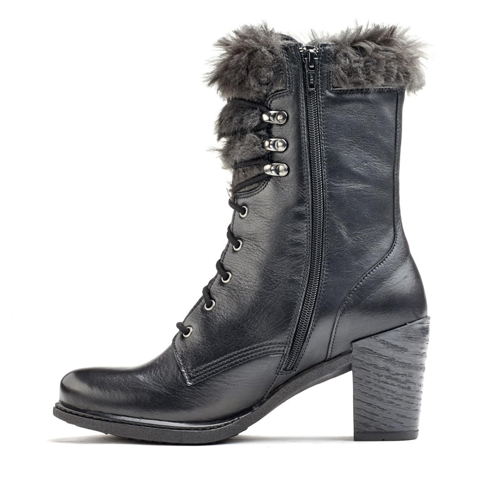 Dromedaris Women's Goldie Boots - Comfortable Ankle Boots for Women, Fashionable Leather Booties with Block Heel | Perfect for Office, Casual Outfits & Fall/Winter Seasons