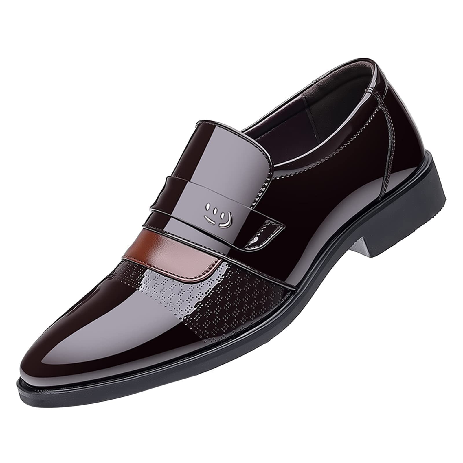 Premium Men's Slip-On Dress Shoes - Genuine Leather Sole, Comfortable & Stylish for Summer & Autumn - Size 9.5 - Perfect for Office, Weddings & Formal Events