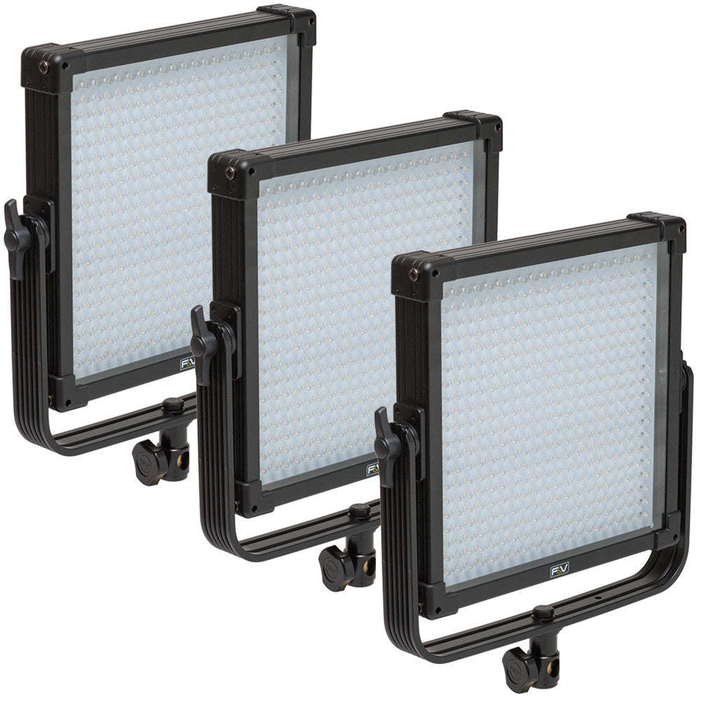 F&V K4000 SE Daylight LED Studio Panel 3 Light Kit - Professional Photography & Video Lighting for YouTube, Streaming, and Film Production