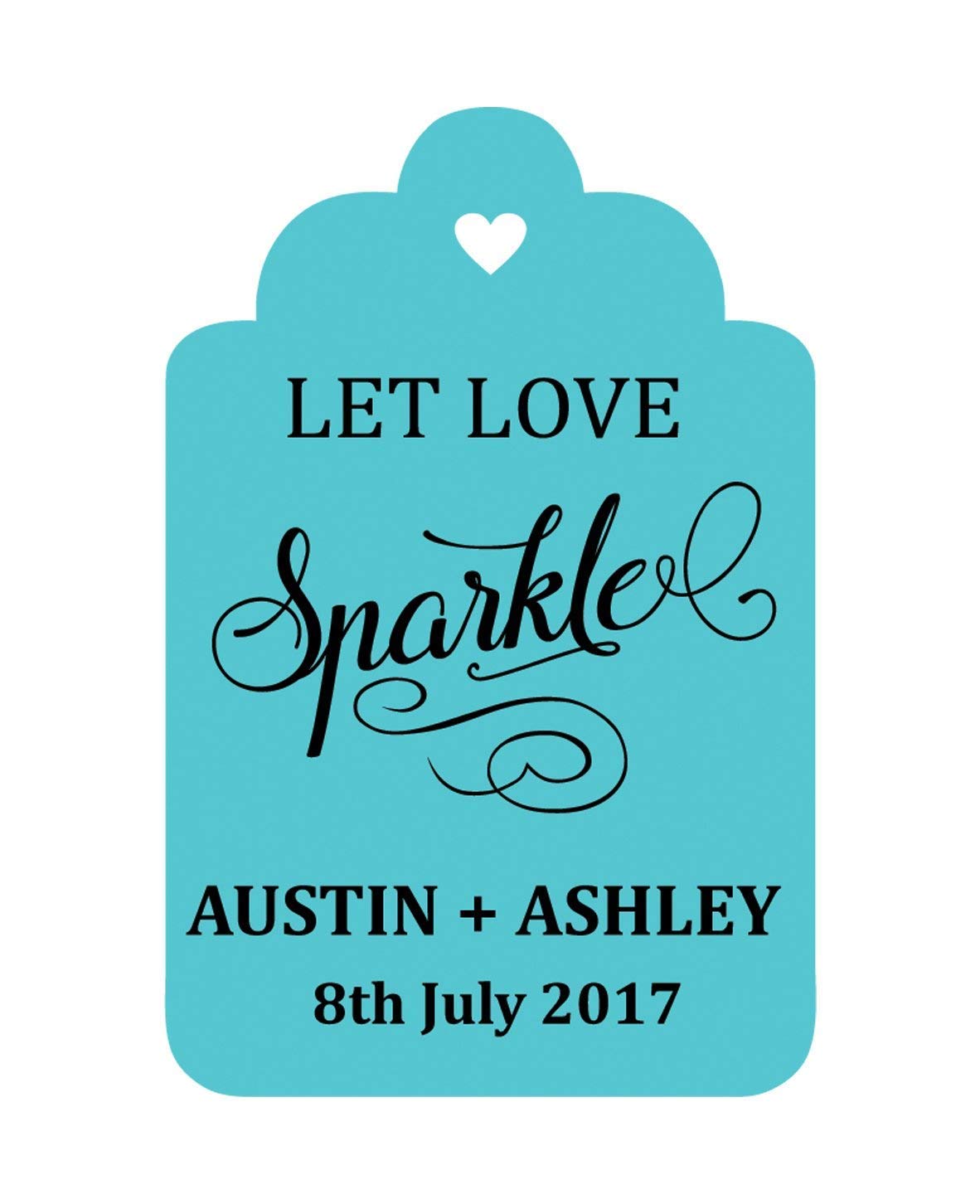 100 PCS Customized Wedding Favor Tags - Personalized 
