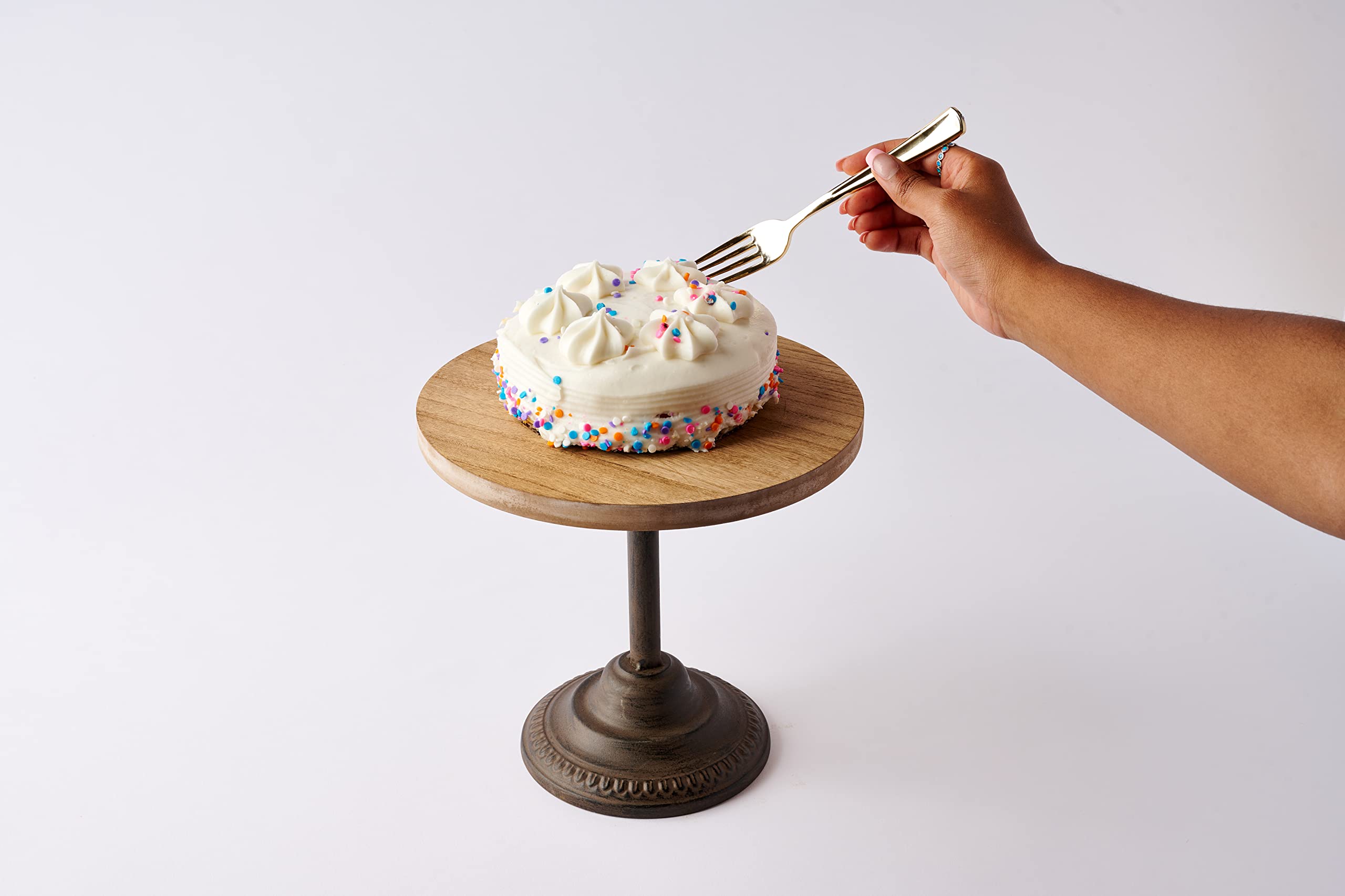 Mud Pie Wood and Iron Adjustable Server - 11