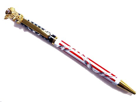 USA Flag Pen with Twist-On Design - Patriotic Writing Instrument for Office, School & Gifts | American Flag Themed Ballpoint Pen for Everyday Use, Collectors & Patriotic Events