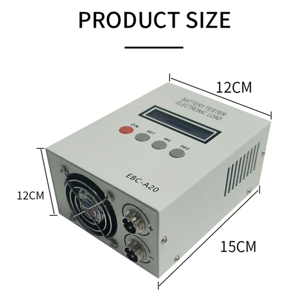 Kenntsh EBC-A20 Battery Capacity Tester - Professional Lithium/Lead Acid/LiFePO4 Battery Charger & Discharger Analyzer - Perfect for RC Cars, Solar Systems & DIY Battery Projects