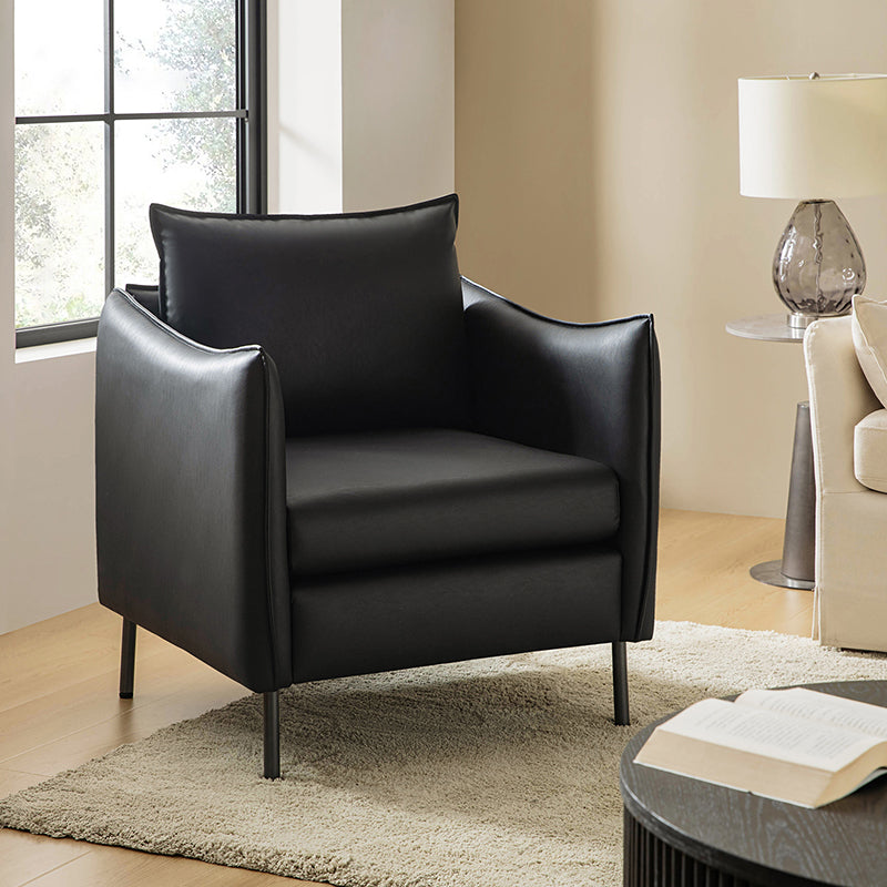 Modern Comfy Armchair with Cat Anti-Scratch Fabric - Stylish & Durable Living Room Chair for Pet Owners - Perfect for Reading, Relaxing, and Cat-Friendly Spaces