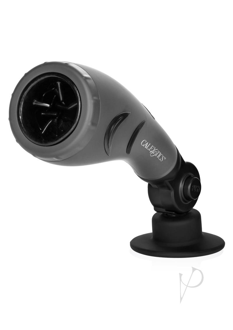 Apollo Silicone Vibrating Hydro Power Stroker - Waterproof & Rechargeable Adult Toy for Men - Gray - Perfect for Solo Pleasure & Couples Play