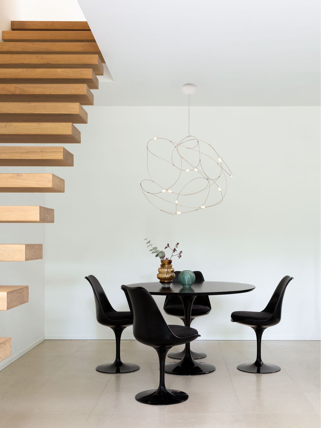 Modern Flock Pendant Light - Elegant Ceiling Hanging Lamp for Dining Room, Kitchen Island & Bedroom Decor - Adjustable Height LED Chandelier Lighting Fixture