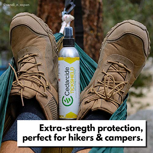Cedarcide Original & Tickshield Family Pack - Natural Cedar & Lemongrass Oil Bug Spray for Flea & Tick Control | Eco-Friendly, Non-Toxic Insect Repellent for Dogs, Cats & Home | 4-Pack 16oz Bottles | Perfect for Outdoor Activities, Camping & Pet Protection