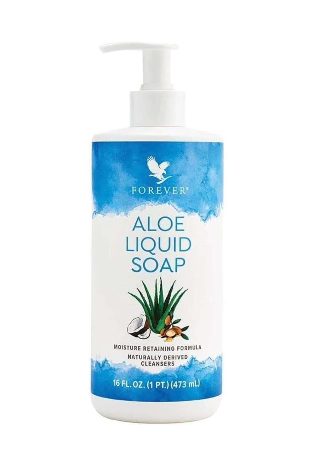 Forever Aloe Hand Wash - Natural Moisturizing Soap for Dry Skin | Gentle Cleansing for Home, Kitchen & Bathroom Use