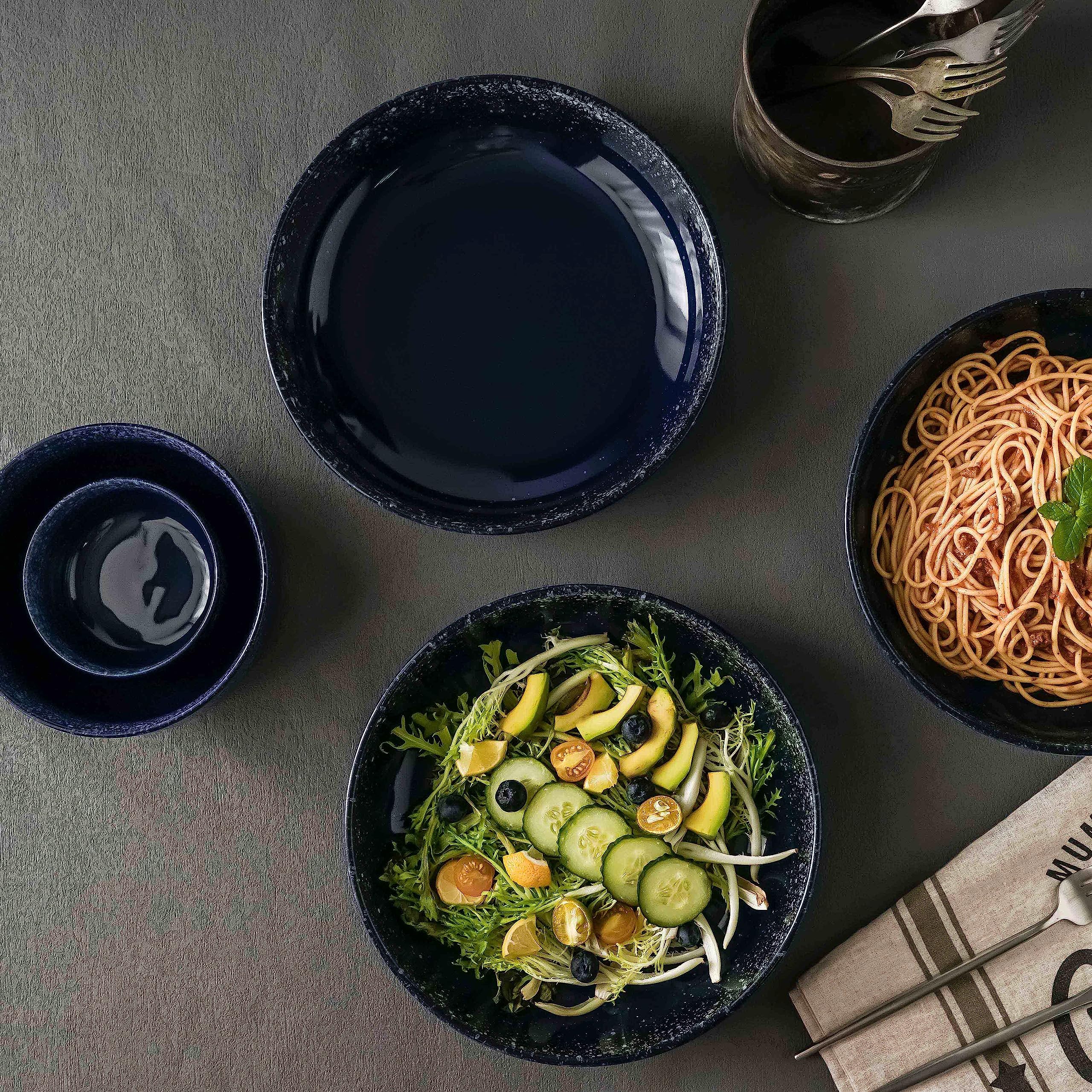 S&Q'S CERAMICS 4-Piece Large Serving Bowl Set - 65oz Oversized Salad Bowls, 10
