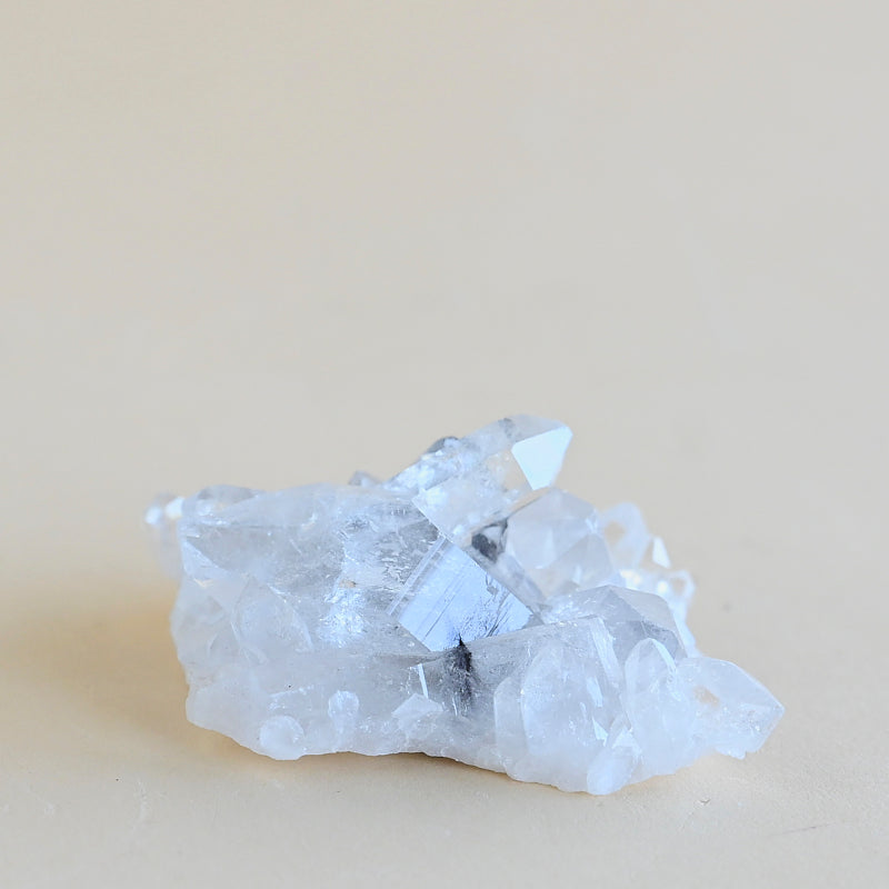 Mini Brazilian Quartz Cluster Trio Set - 3 Piece Natural Crystal Collection for Home Decor, Meditation & Healing | Perfect for Office Desk, Living Room & Gift Giving
