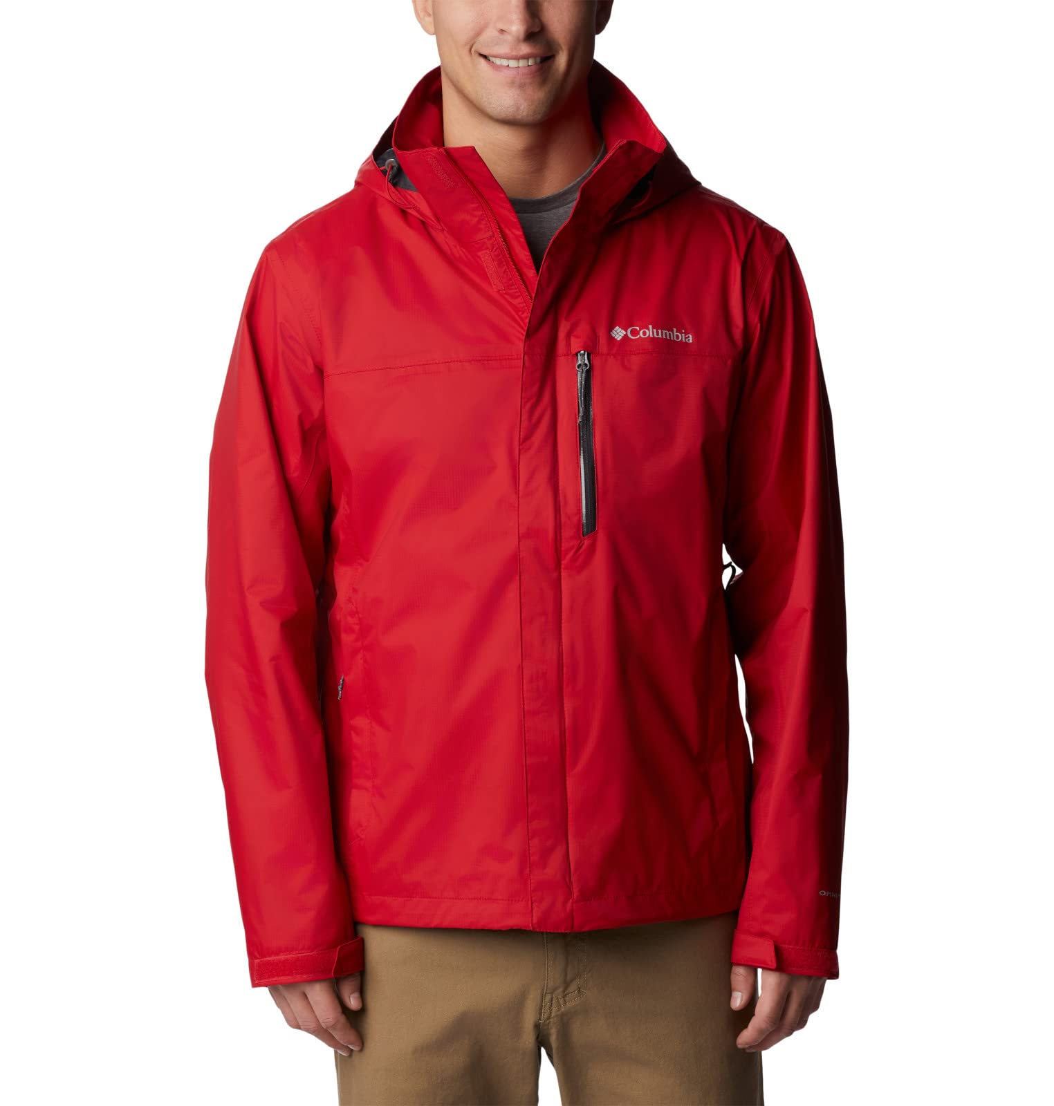 Columbia Men's Pouration Jacket - Waterproof & Breathable Rain Jacket for Hiking, Camping & Outdoor Activities