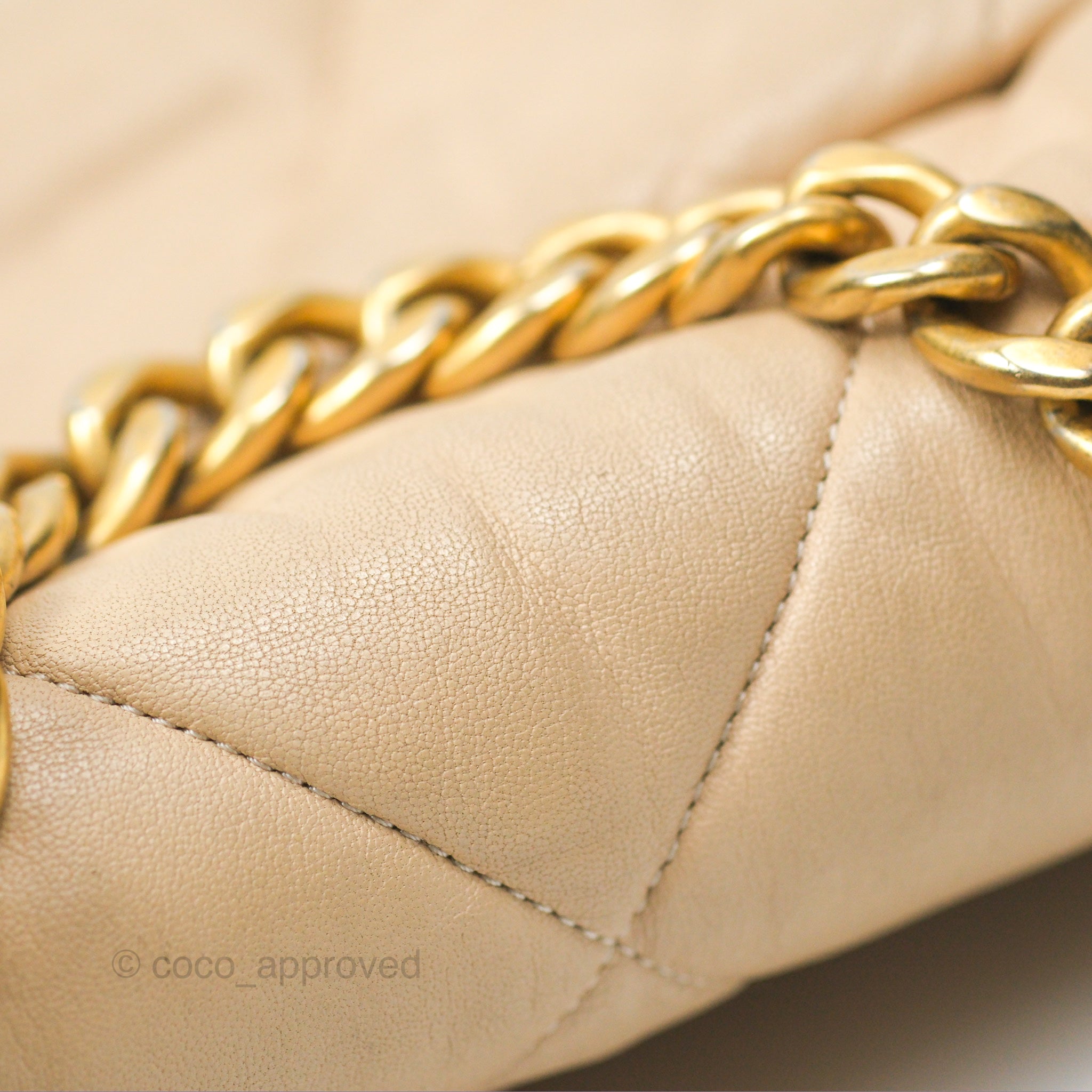 Chanel 19 Small Handbag in Beige Goatskin with Mixed Hardware - Luxury Crossbody Bag for Women, Perfect for Date Night & Special Occasions