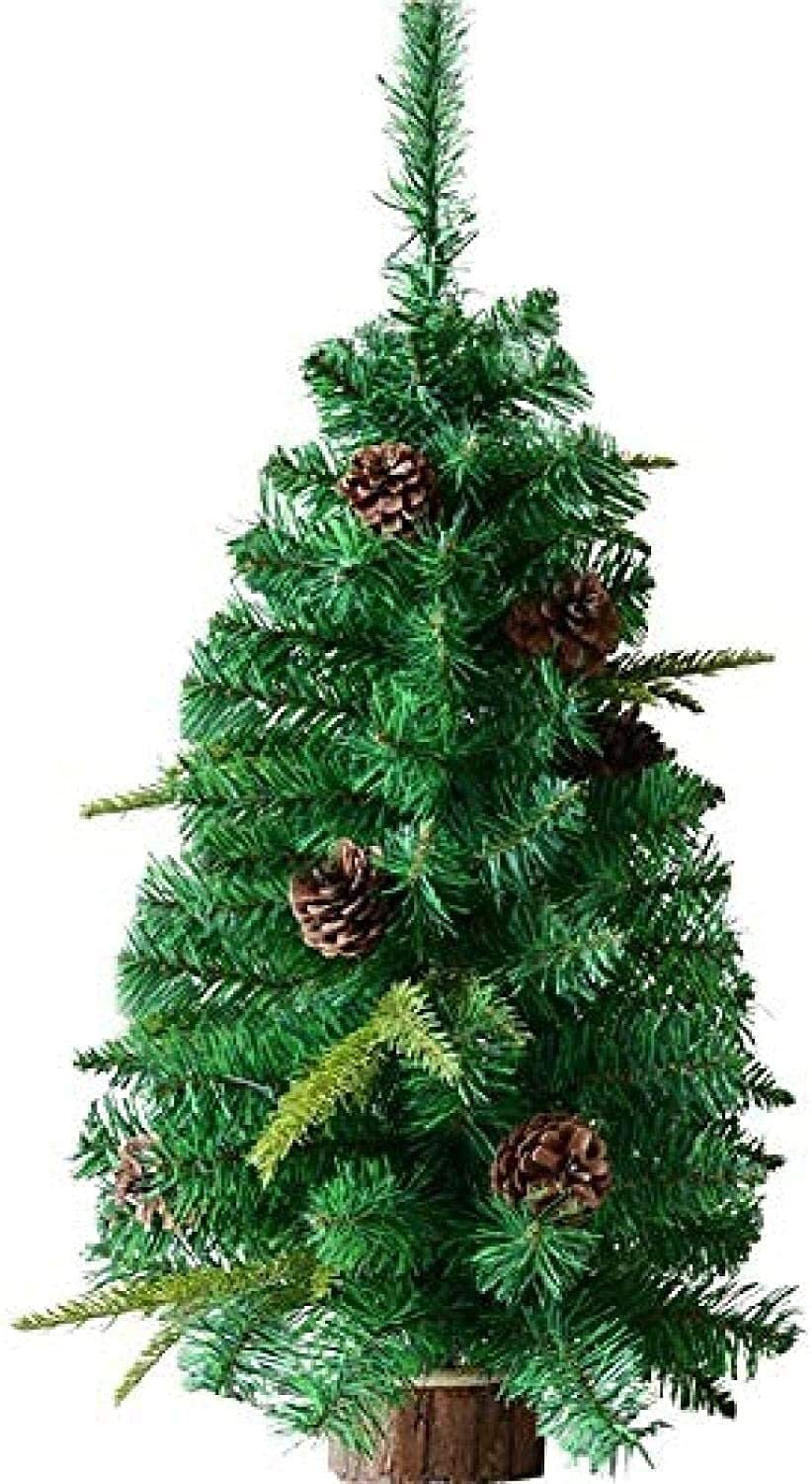 WARRIO 45cm Artificial Mini Tabletop Christmas Tree with Base - Perfect for Indoor Holiday Decor, Office, and Home Festive Decorations