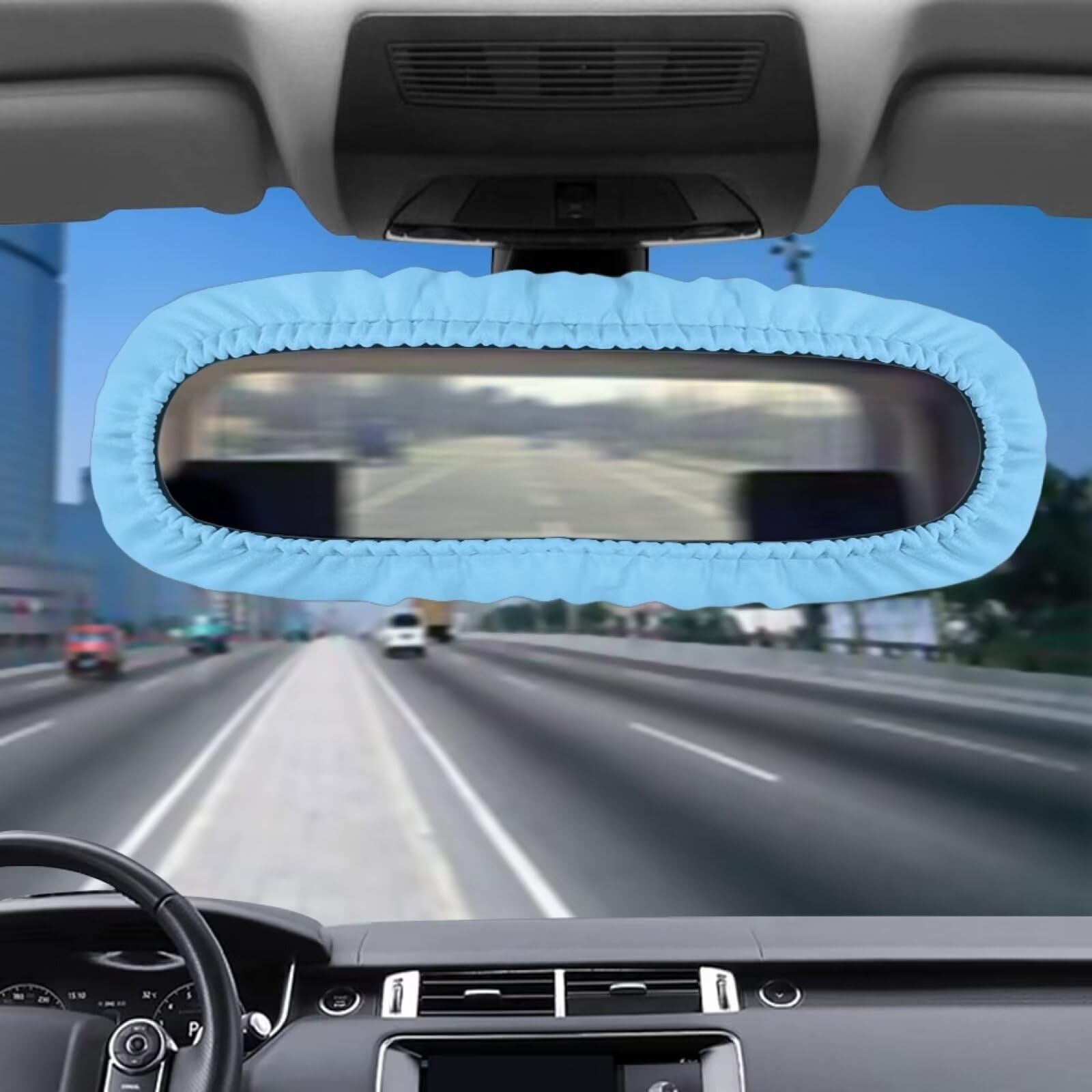 Blue Elastic Auto Rearview Mirror Cover Protector - Universal Fit for Cars, SUVs, Vans & Sedans | Decorative Car Accessories | Perfect Holiday Gift & Driving Safety Essential