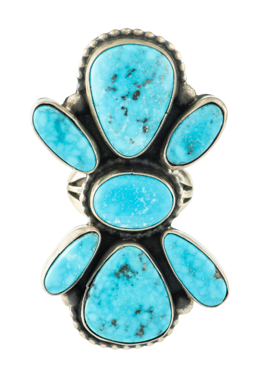 Authentic Morenci Turquoise Ring - Handcrafted Sterling Silver Jewelry for Women | Perfect for Gifts, Weddings & Boho Fashion