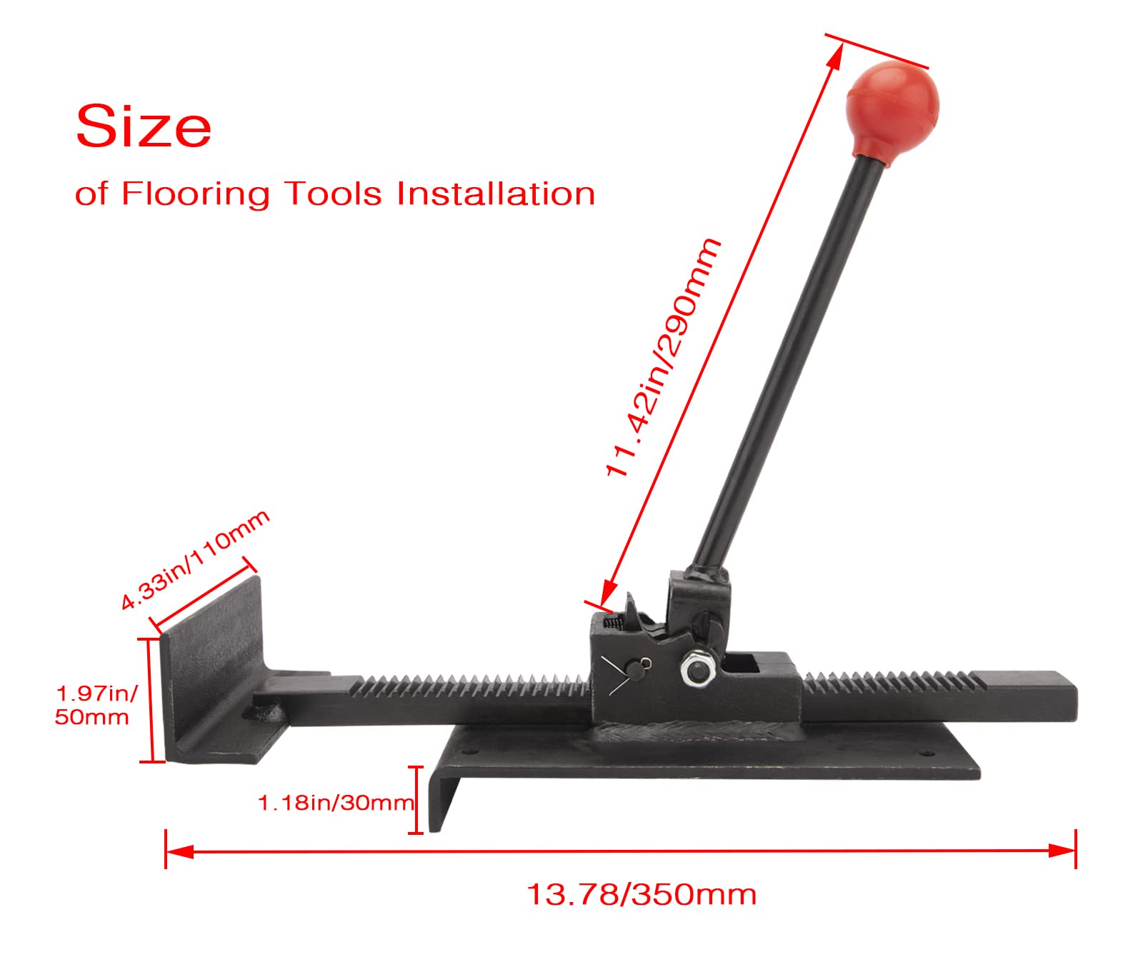 Professional Hardwood Flooring Jack Tool - Laminate & Wood Floor Installation Positioning Device | Perfect for DIY Home Renovation & Professional Flooring Projects