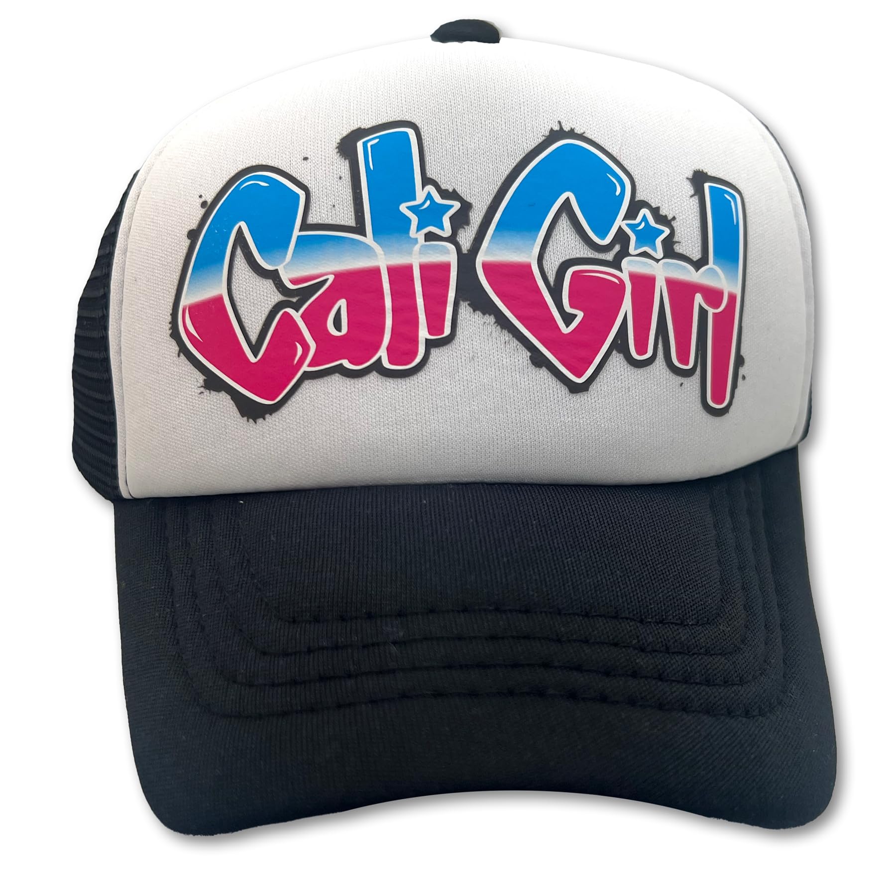 Sol Baby Cali Girl Graffiti Snapback Trucker Hat - Beach Baseball Cap for Kids & Toddlers - Summer Outfit Essential