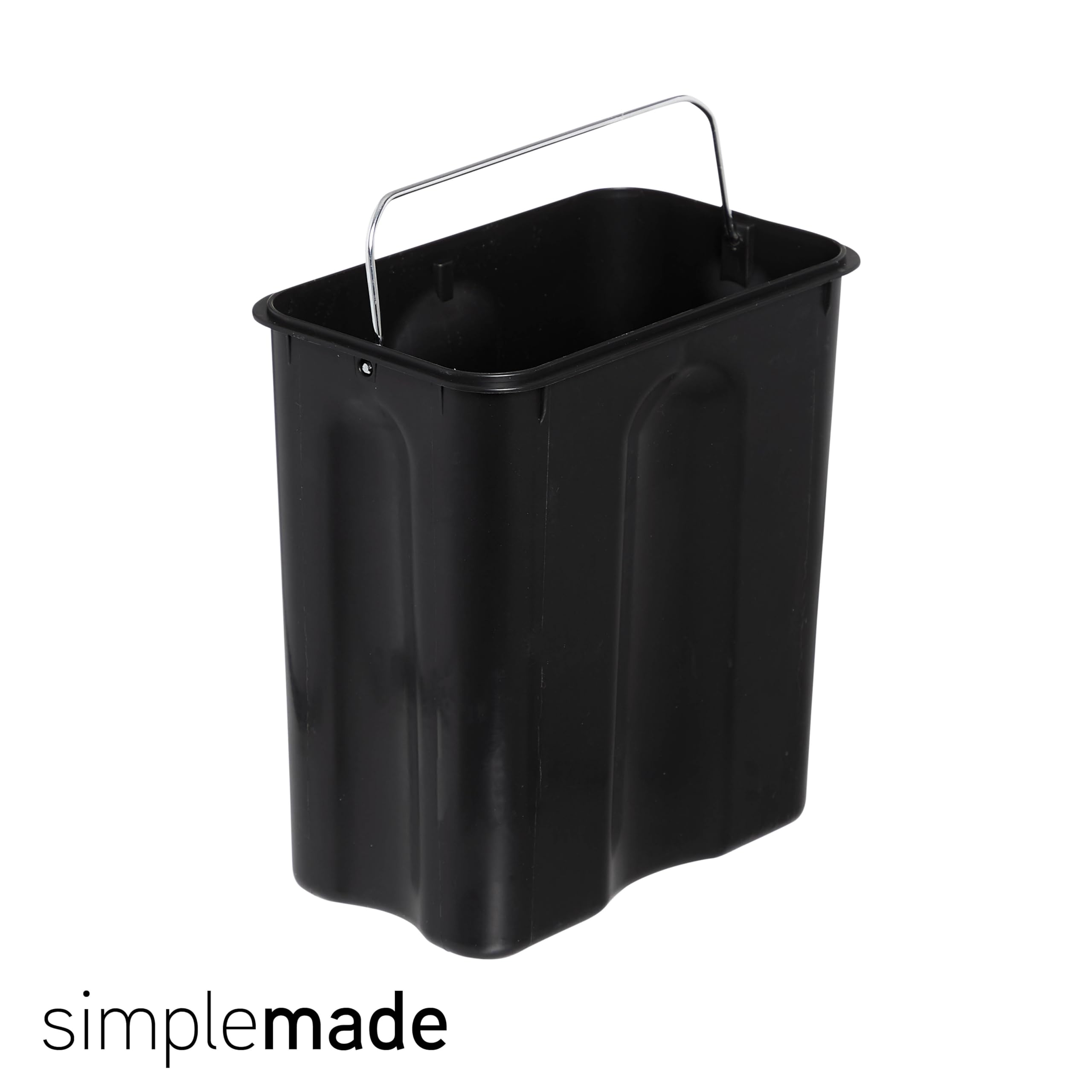 SIMPLEMADE 5L Round Step Trash Can with Lid - Stainless Steel Bathroom Waste Bin for Bathroom, Kitchen, Office - Small Metal Trash Can, Galvanized Steel Wastebasket (1.3 Gallon) - Perfect for Home, Dorm & Commercial Use