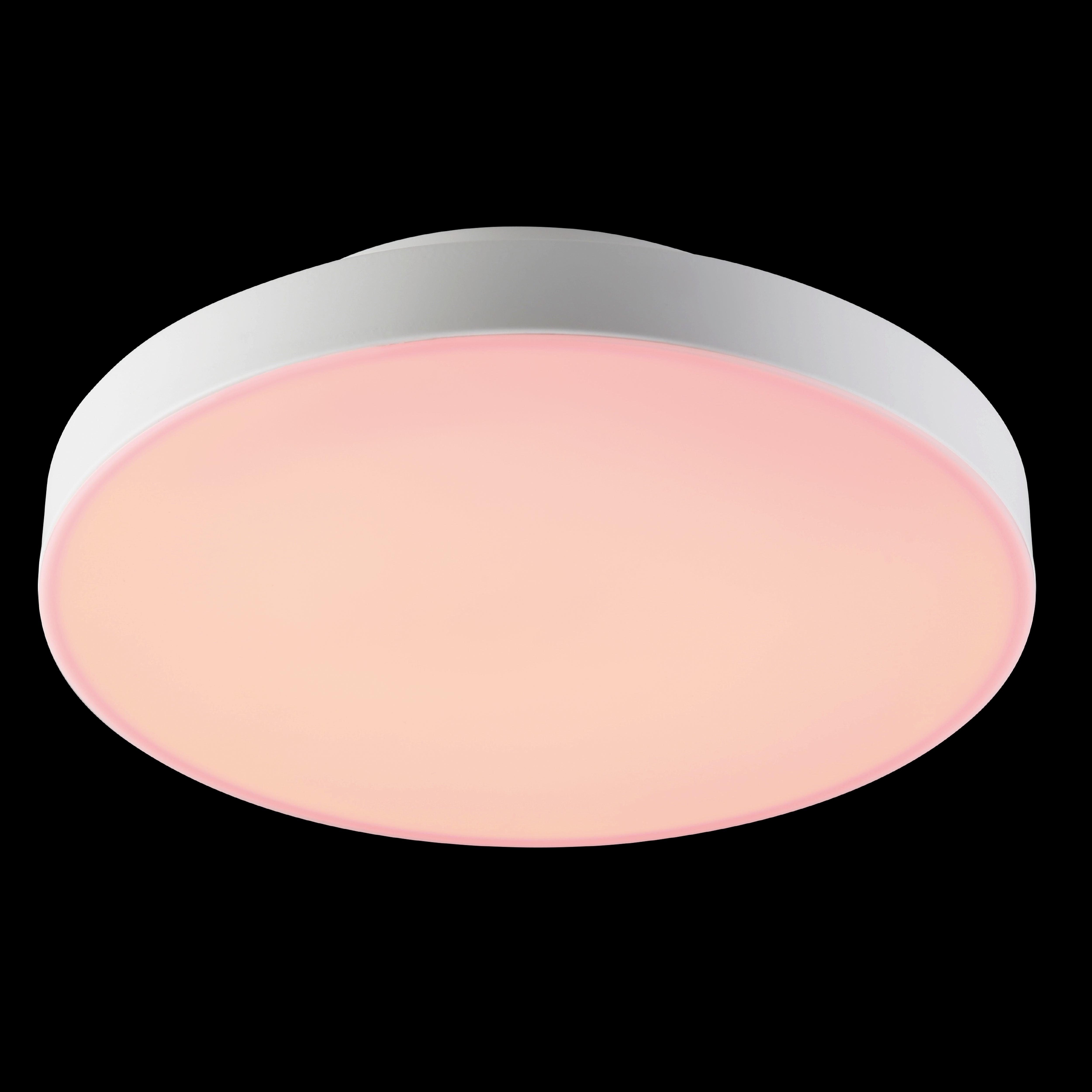 Eglo Connect Turcona Z Smart Round White LED Flush Ceiling Light 30cm - Dimmable Modern Lighting for Bedroom, Kitchen & Living Room