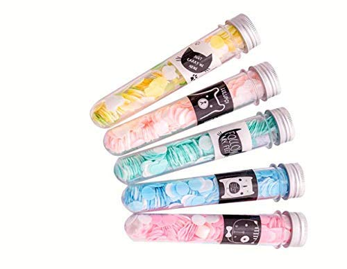 Ayra Crafts Floral Design Tube-Shaped Bottle Paper Soap - 5 Pack Assorted Colors | Travel-Friendly, Soft & Gentle Bath Soap Sheets for Camping, Gym, and On-The-Go Hygiene